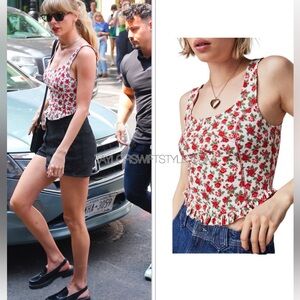 Free People Melanie Tank ivory combo Sz M